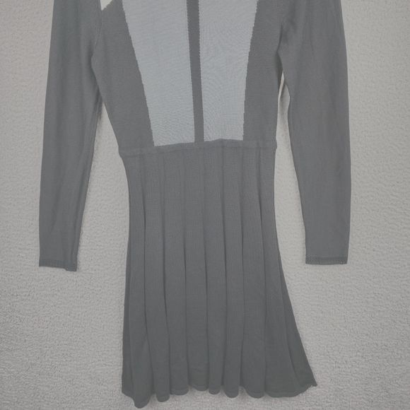 Vince Camuto Dress Womens XS Black White Colorblock Dark Academia Pleated Goth - Picture 5 of 16